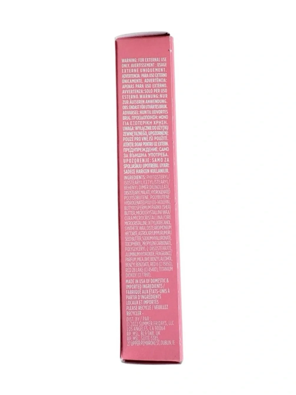 Summer Fridays Lip Butter Balm - Pink Sugar